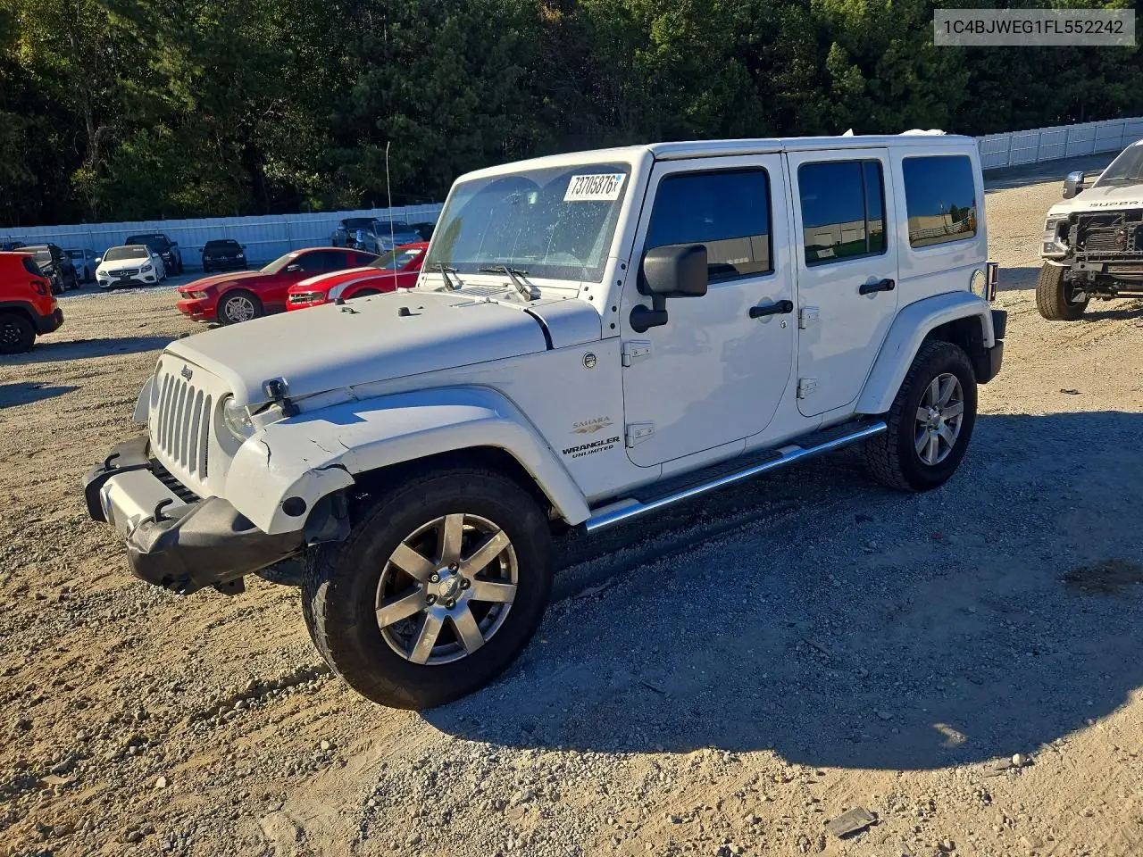 JEEP WRANGLER 2015, VIN 1C4BJWEG1FL552242