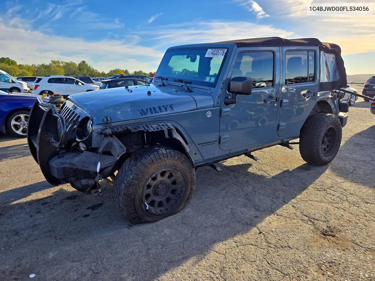 JEEP WRANGLER 2015, VIN 1C4BJWDG0FL534056