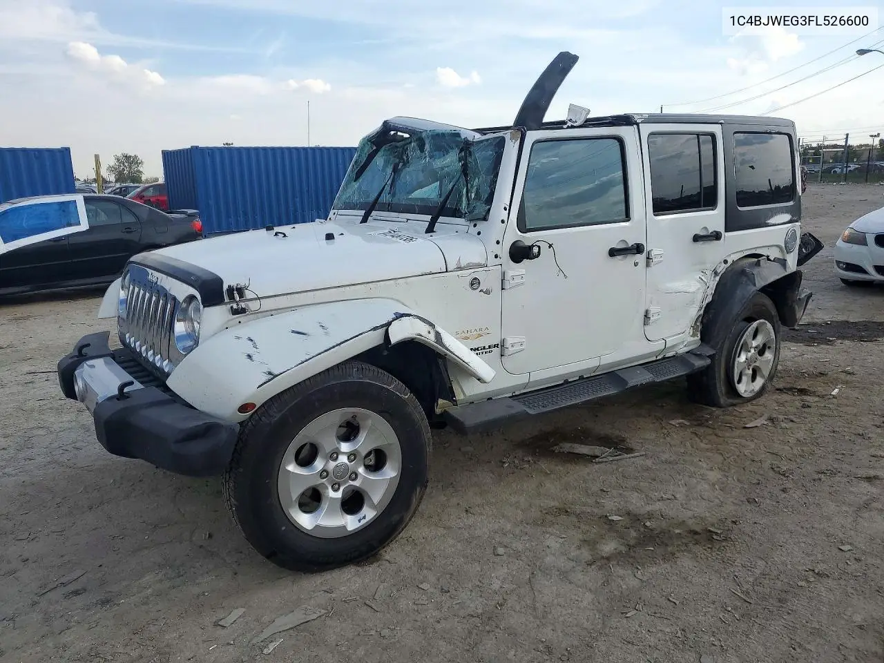 JEEP WRANGLER 2015, VIN 1C4BJWEG3FL526600