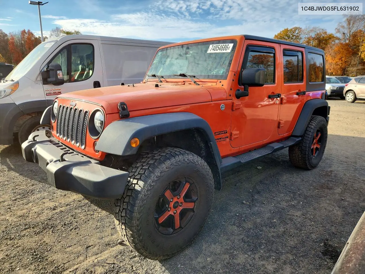 JEEP WRANGLER 2015, VIN 1C4BJWDG5FL631902