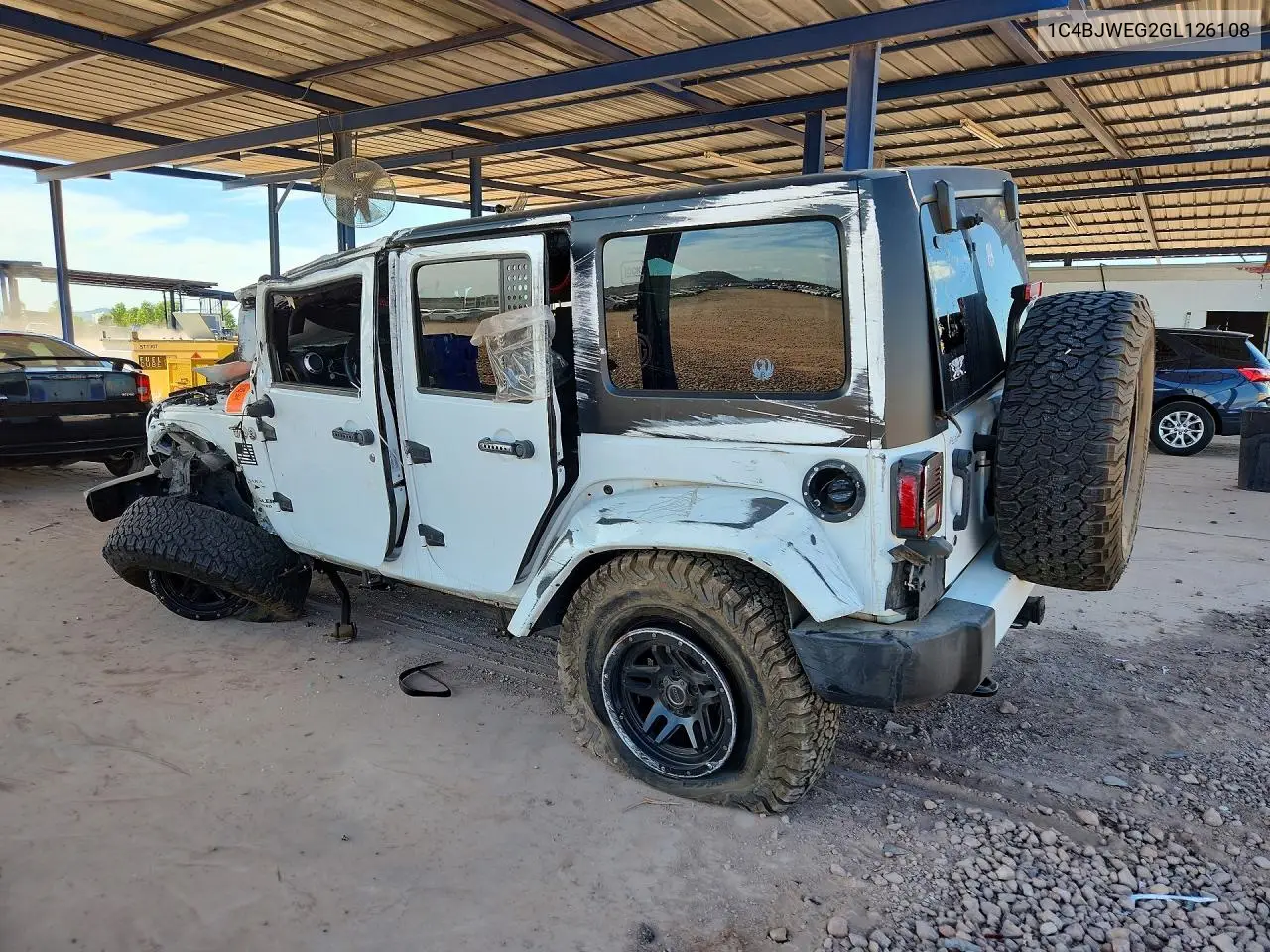2016 JEEP WRANGLER VIN 1C4BJWEG2GL126108 — фото 2