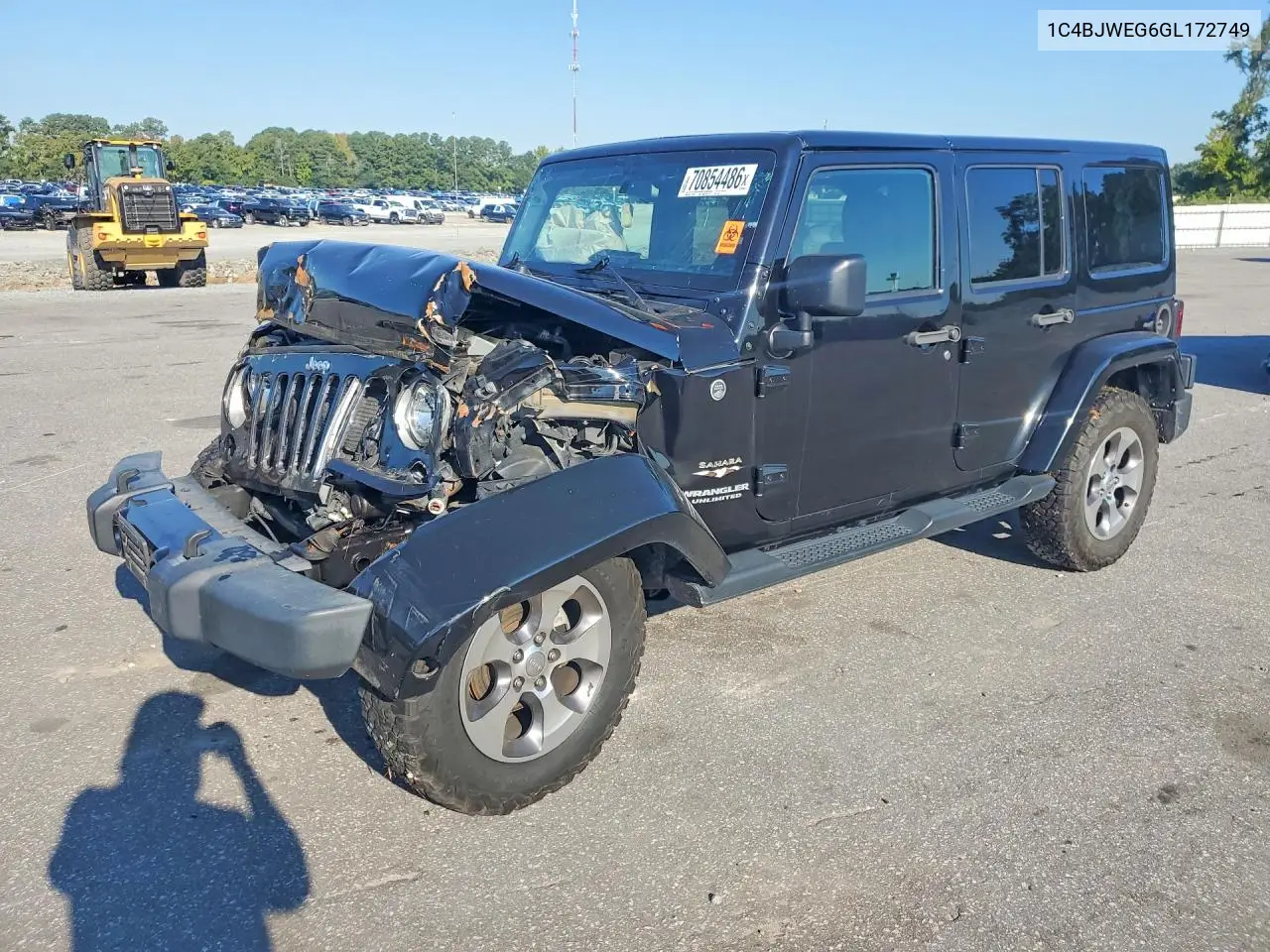 JEEP WRANGLER 2016, VIN 1C4BJWEG6GL172749