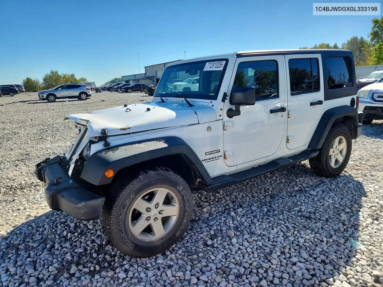 JEEP WRANGLER 2016, VIN 1C4BJWDGXGL333198