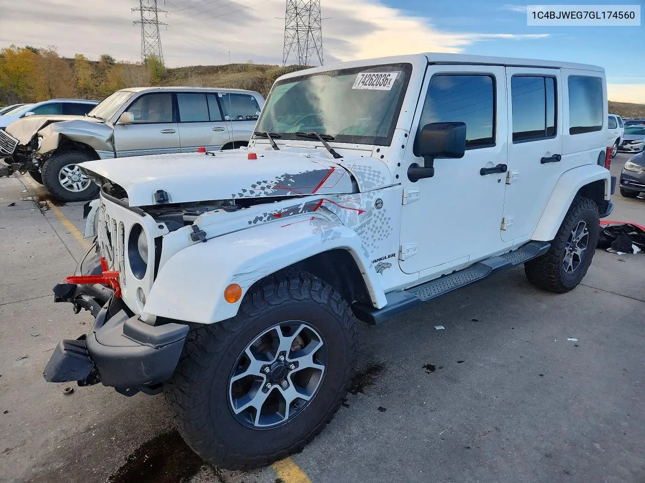 JEEP WRANGLER 2016, VIN 1C4BJWEG7GL174560