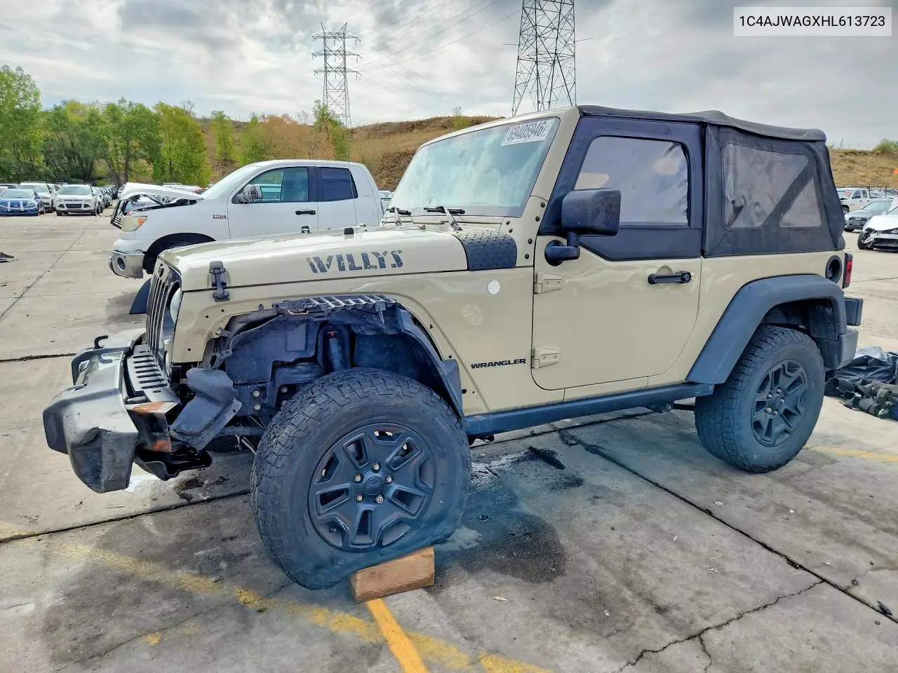 JEEP WRANGLER 2017, VIN 1C4AJWAGXHL613723