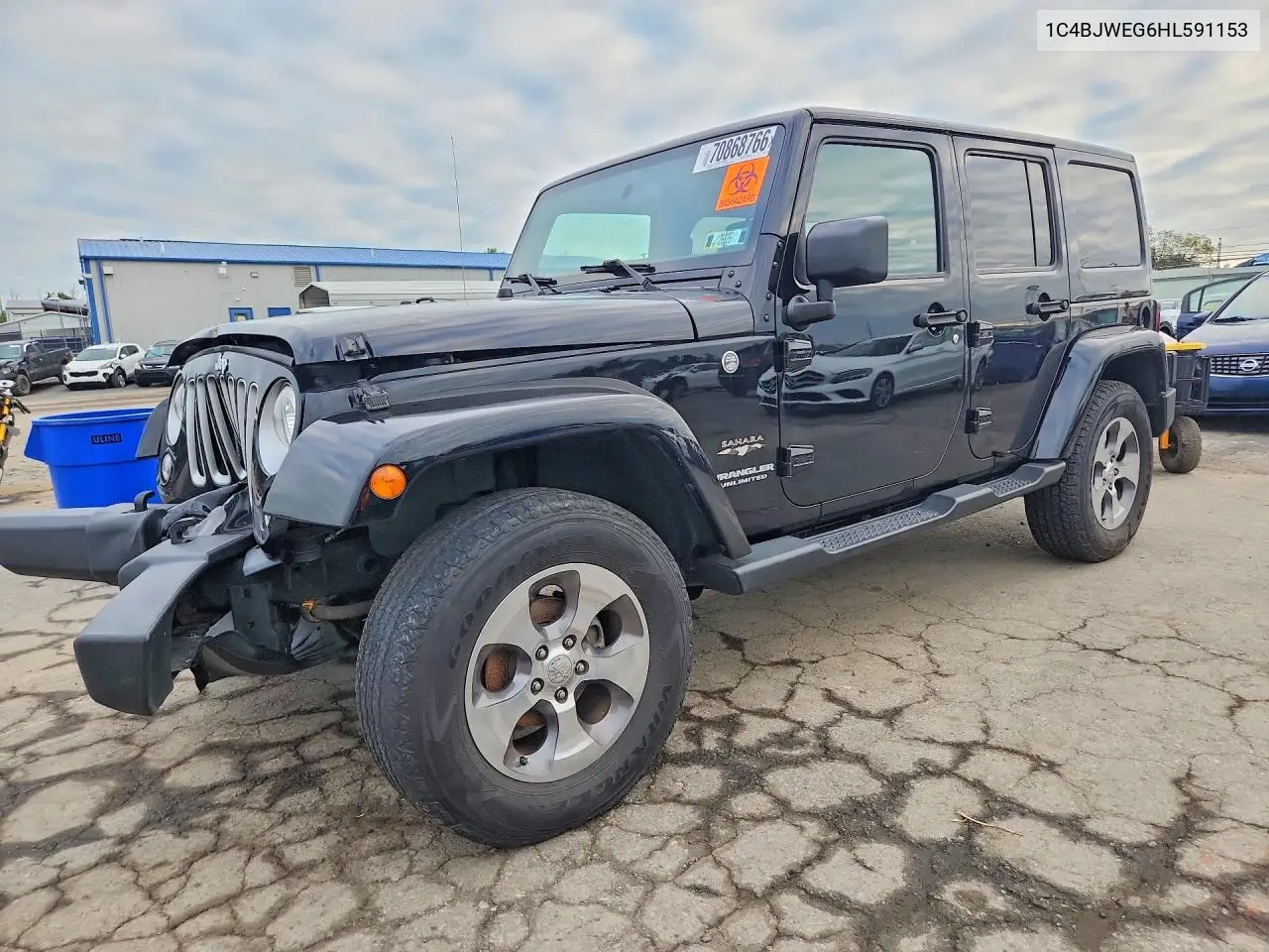 JEEP WRANGLER 2017, VIN 1C4BJWEG6HL591153