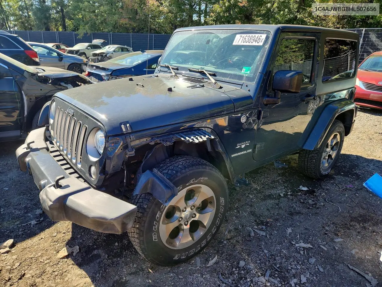 JEEP WRANGLER 2017, VIN 1C4AJWBG8HL507656