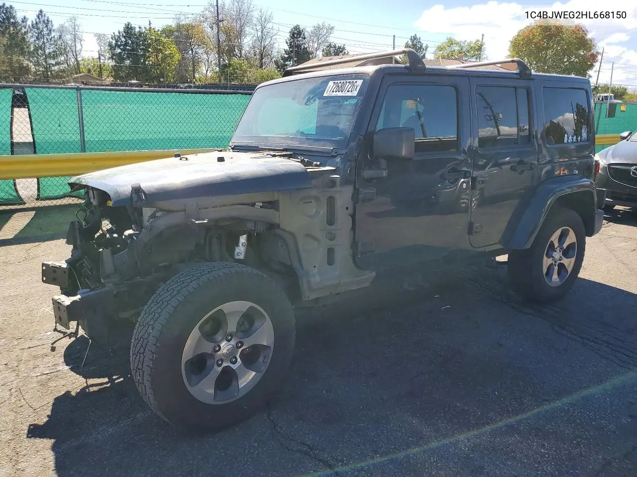 JEEP WRANGLER 2017, VIN 1C4BJWEG2HL668150