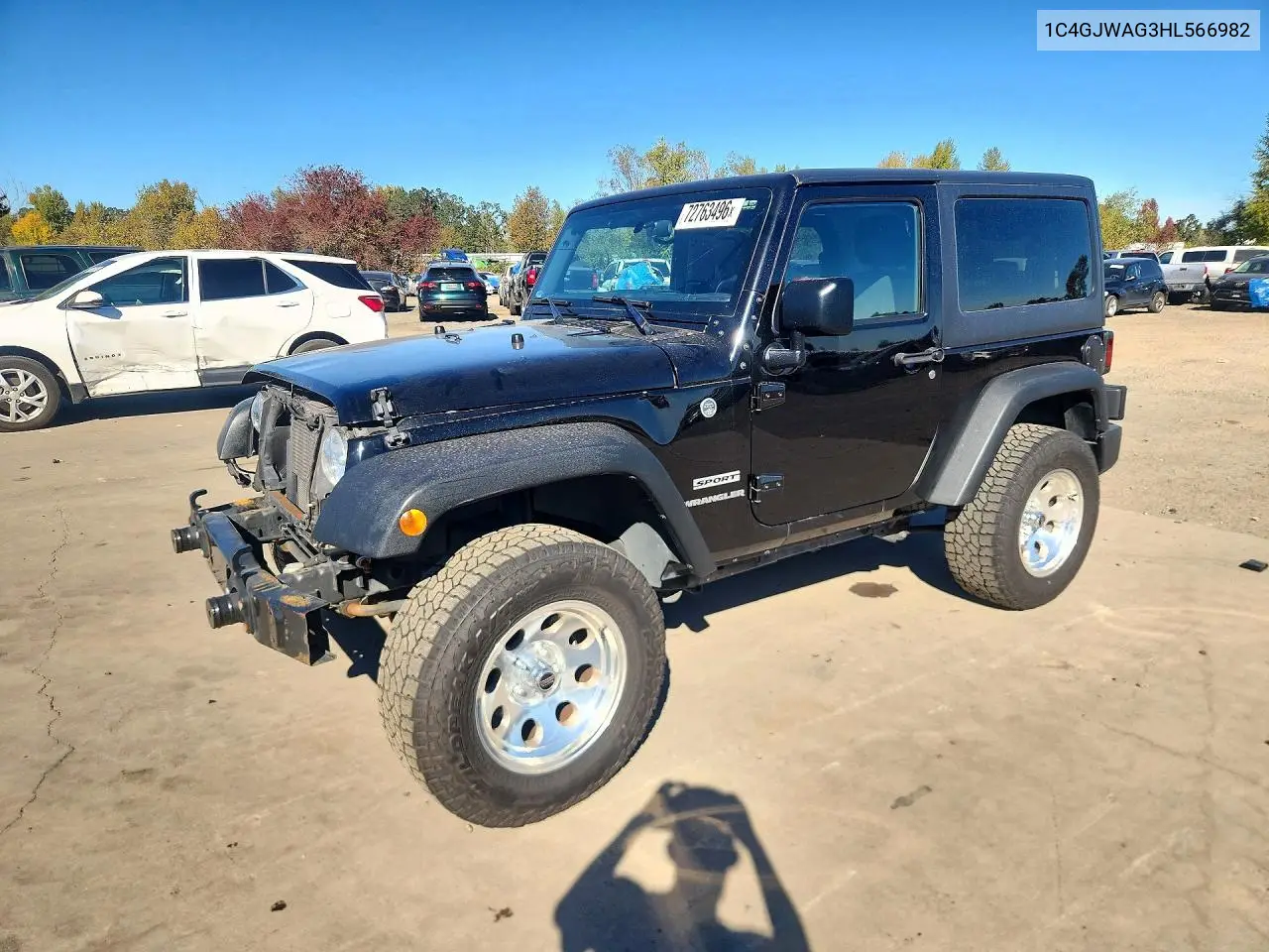 JEEP WRANGLER 2017, VIN 1C4GJWAG3HL566982