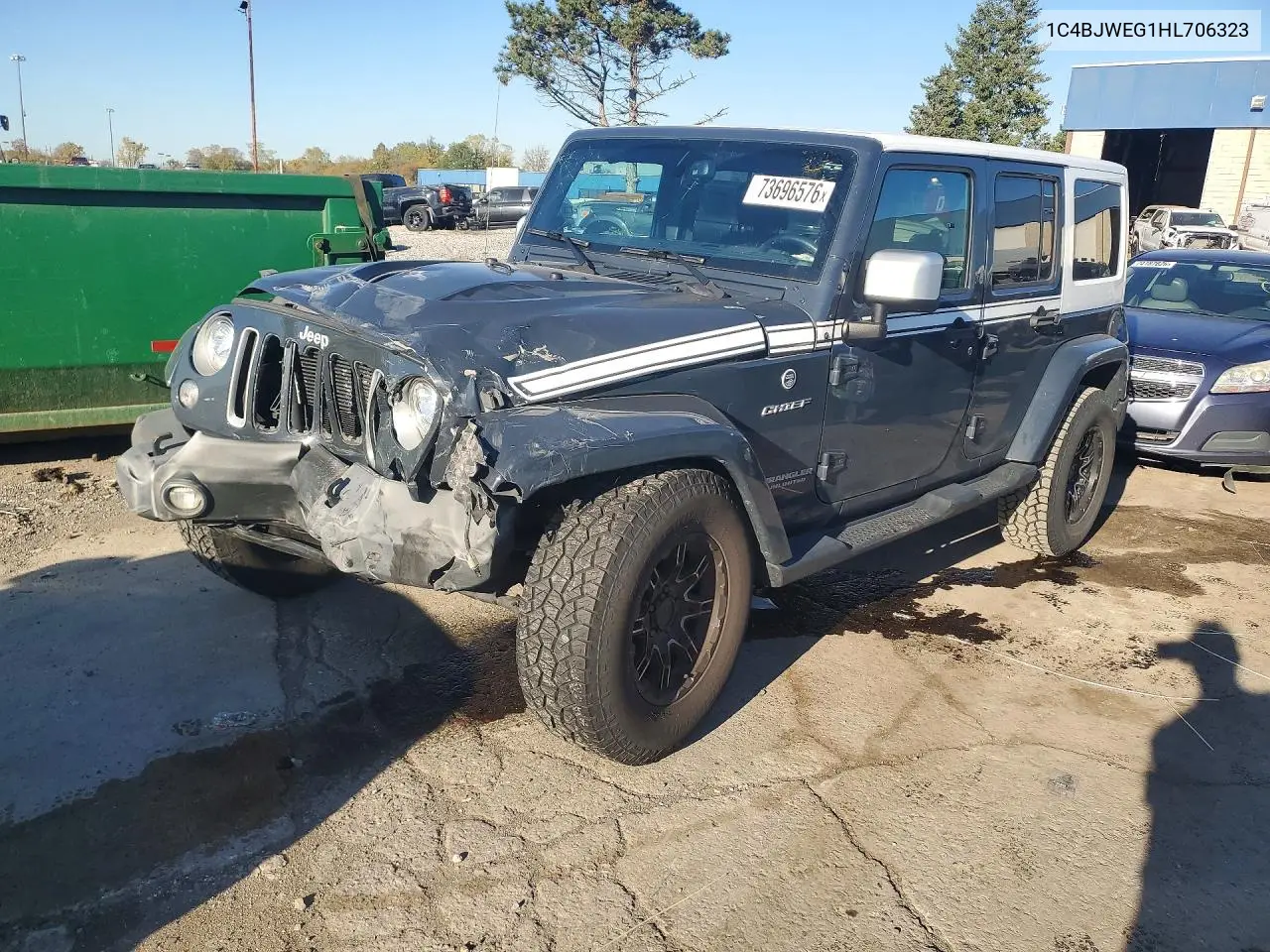 JEEP WRANGLER 2017, VIN 1C4BJWEG1HL706323