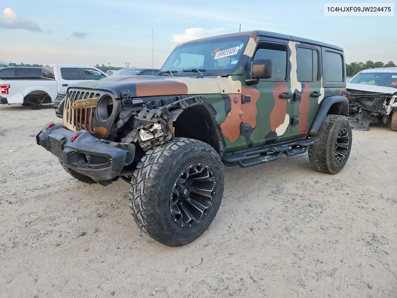 JEEP WRANGLER 2018, VIN 1C4HJXFG9JW224475