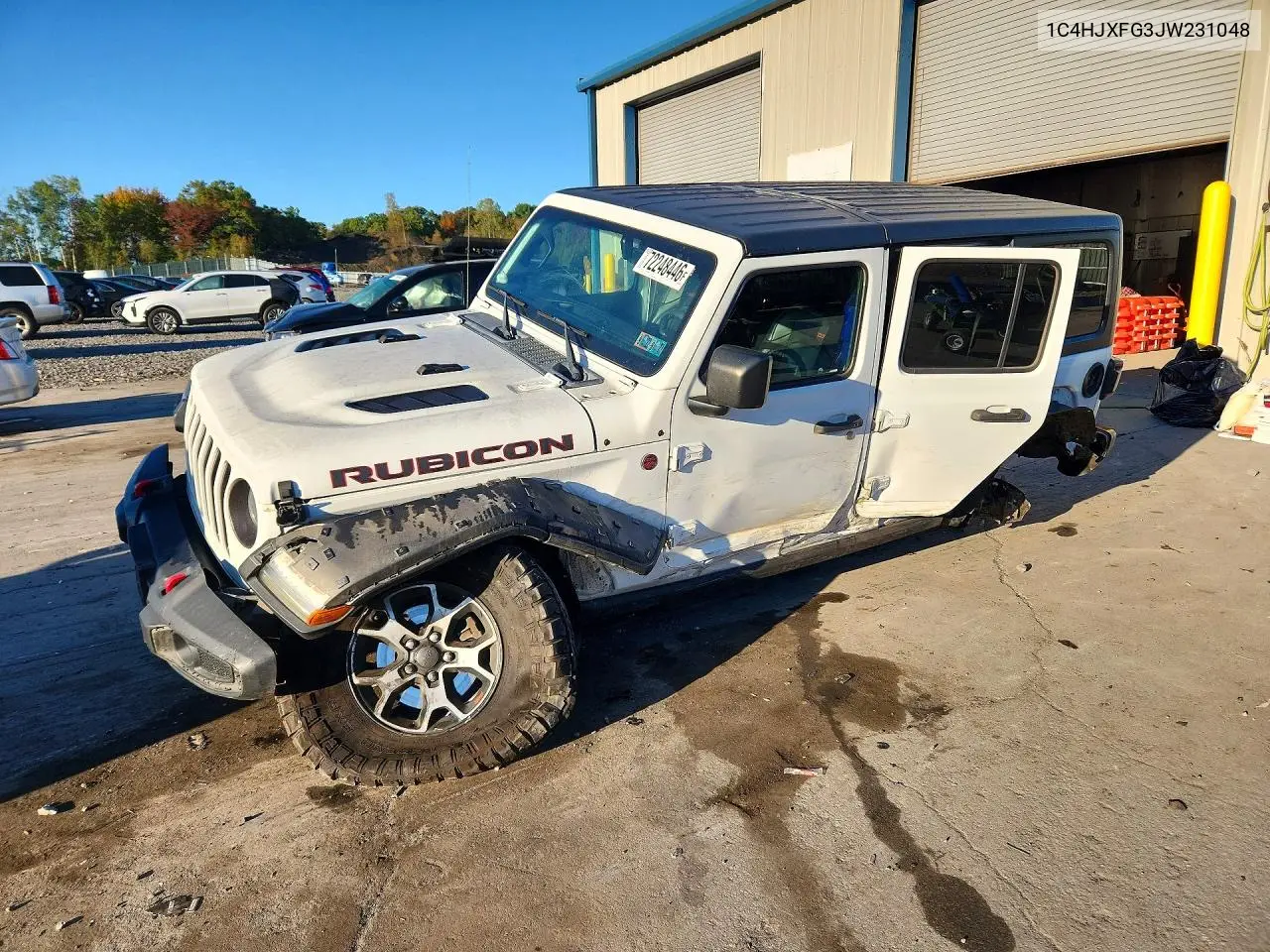 JEEP WRANGLER 2018, VIN 1C4HJXFG3JW231048