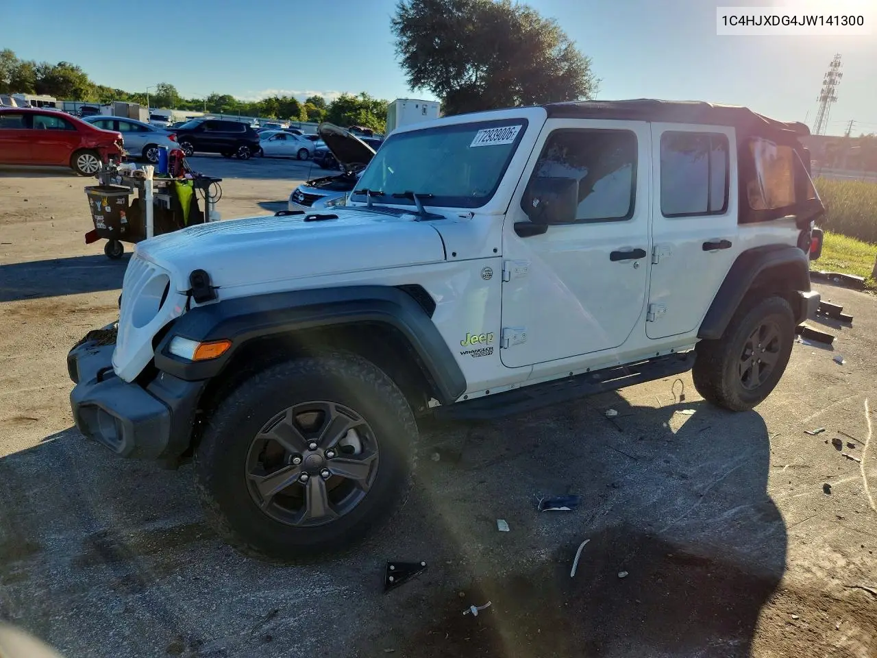 JEEP WRANGLER 2018, VIN 1C4HJXDG4JW141300