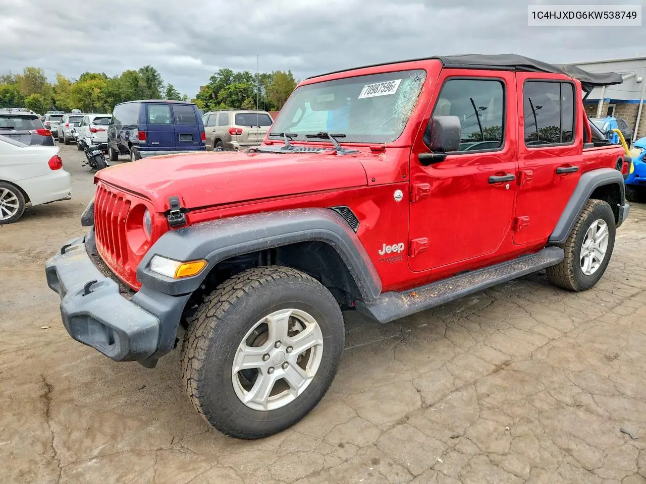 JEEP WRANGLER 2019, VIN 1C4HJXDG6KW538749