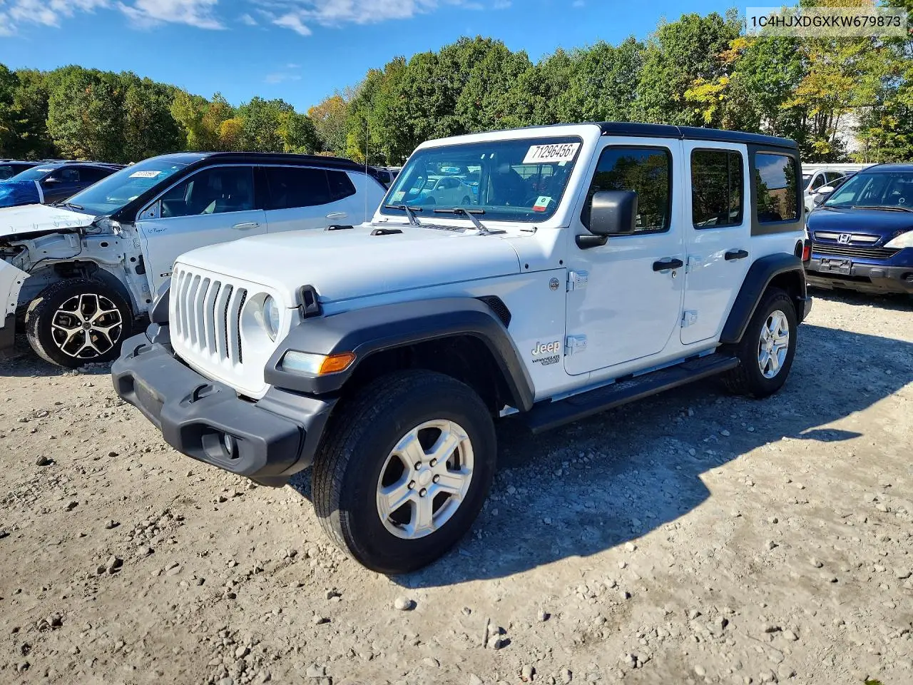 JEEP WRANGLER 2019, VIN 1C4HJXDGXKW679873