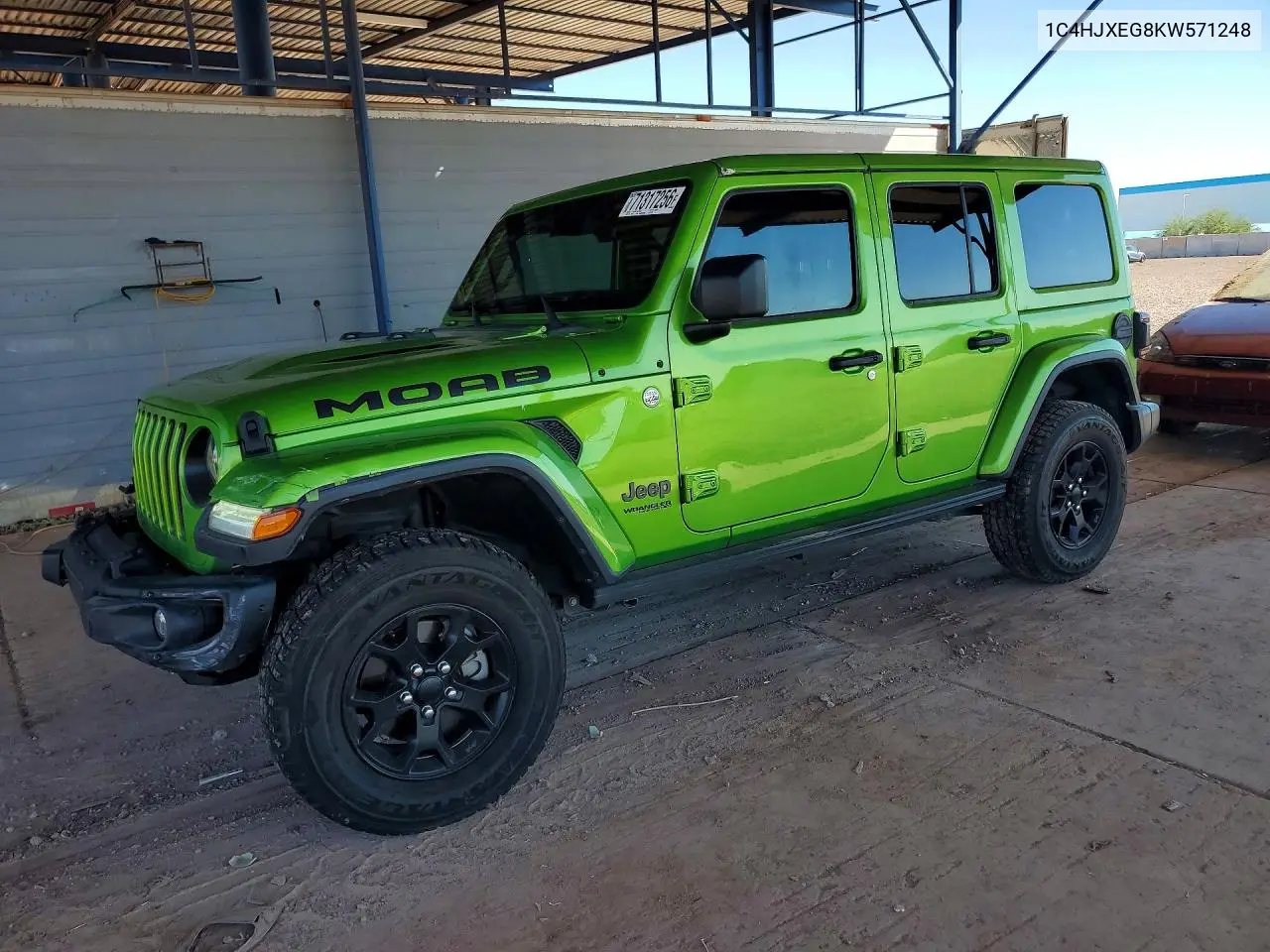 JEEP WRANGLER 2019, VIN 1C4HJXEG8KW571248