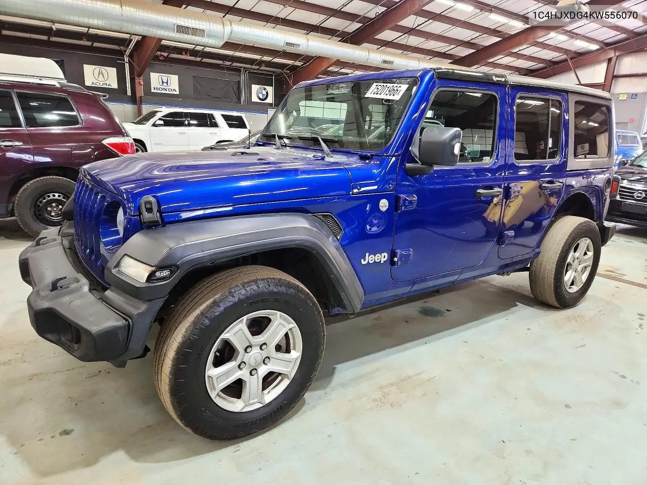 JEEP WRANGLER 2019, VIN 1C4HJXDG4KW556070
