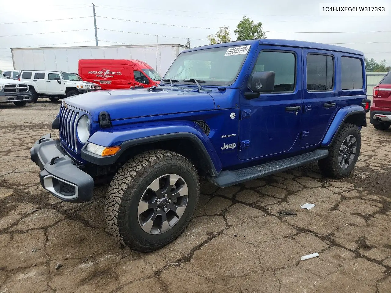 JEEP WRANGLER 2020, VIN 1C4HJXEG6LW317393