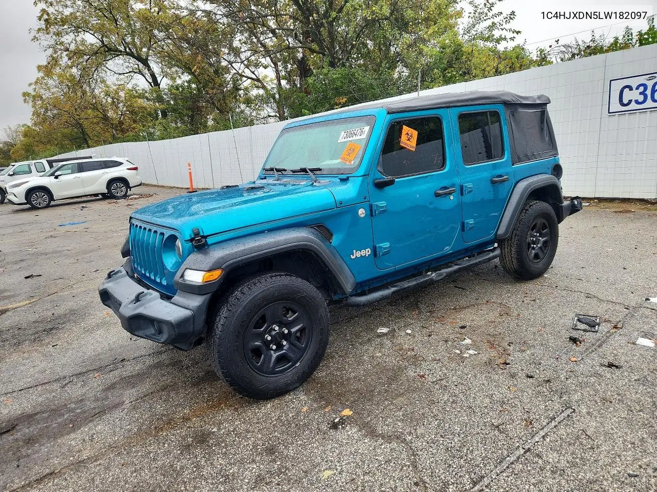 JEEP WRANGLER 2020, VIN 1C4HJXDN5LW182097