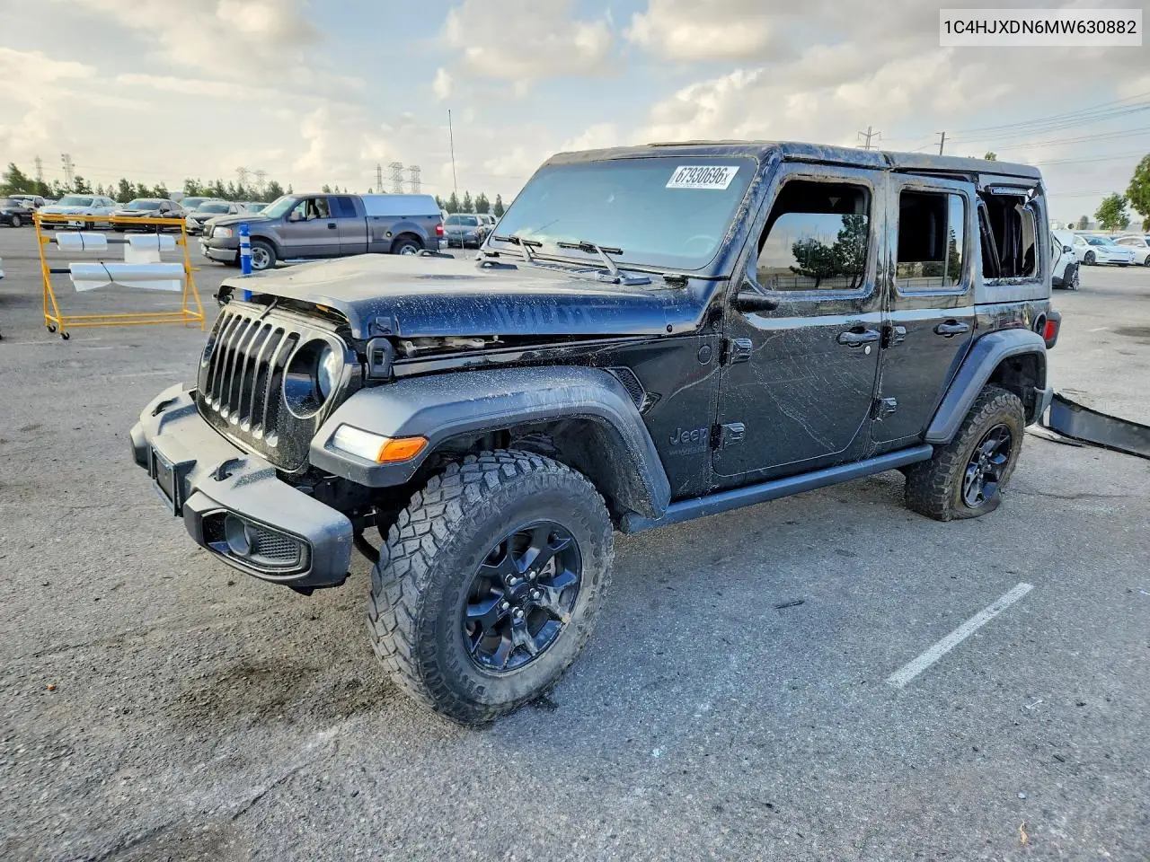 JEEP WRANGLER 2021, VIN 1C4HJXDN6MW630882