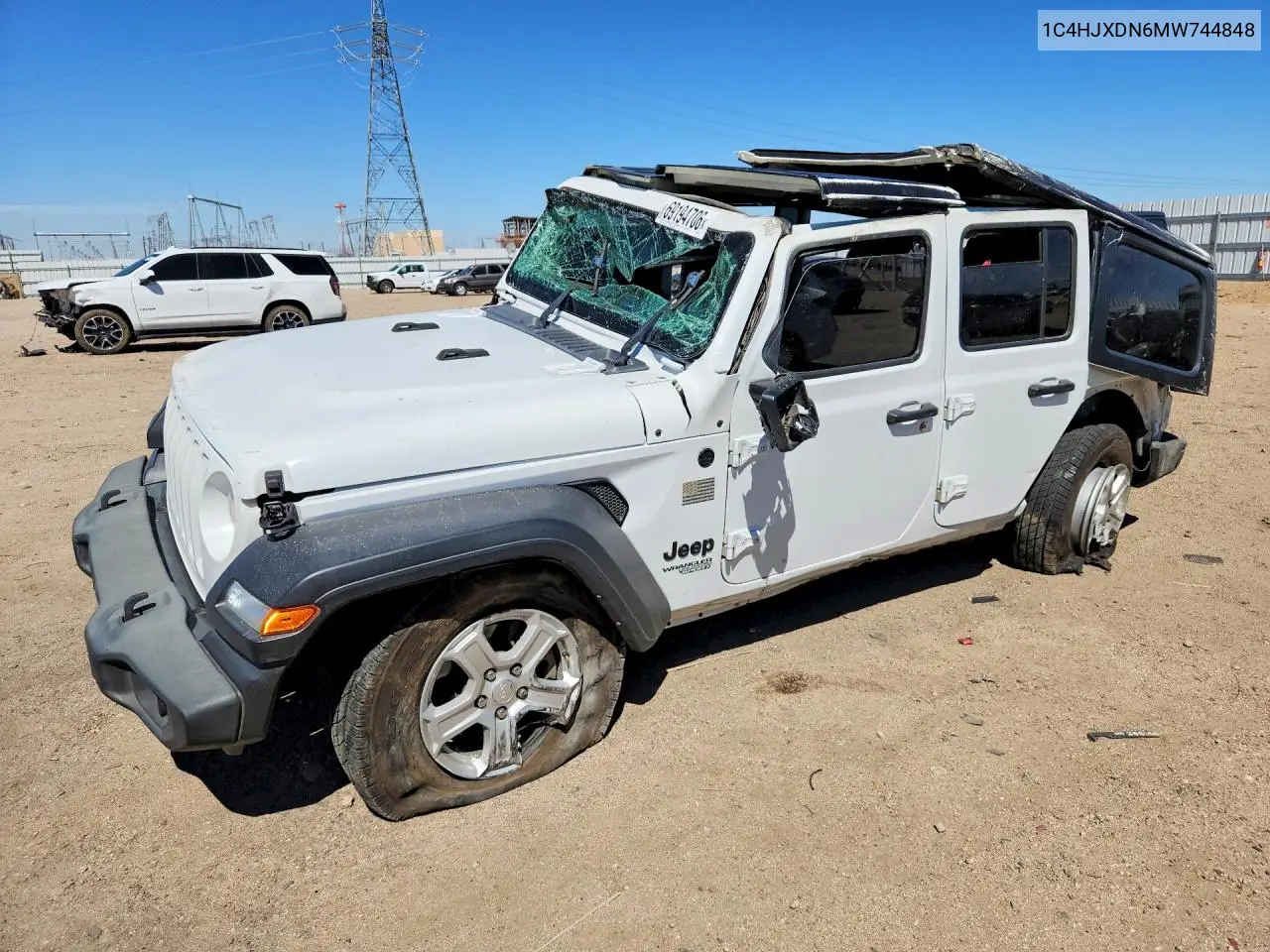 JEEP WRANGLER 2021, VIN 1C4HJXDN6MW744848