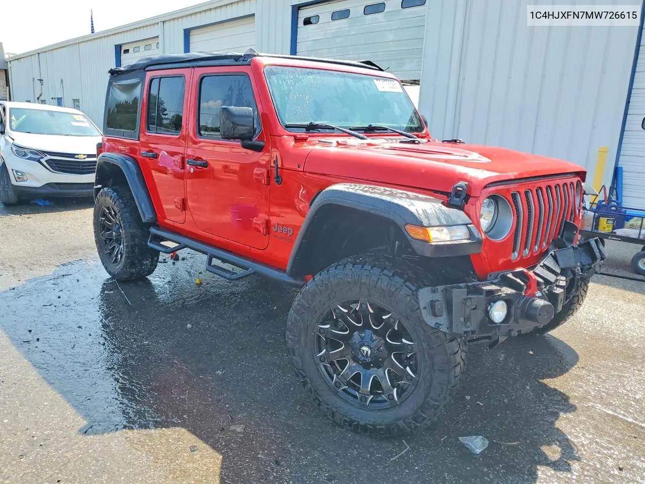 2021 JEEP WRANGLER VIN 1C4HJXFN7MW726615 — фото 4
