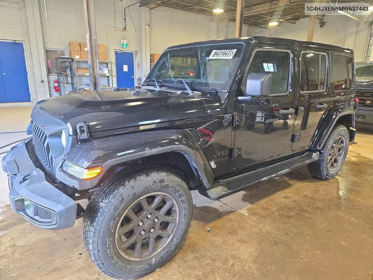 JEEP WRANGLER 2021, VIN 1C4HJXEN6MW637443