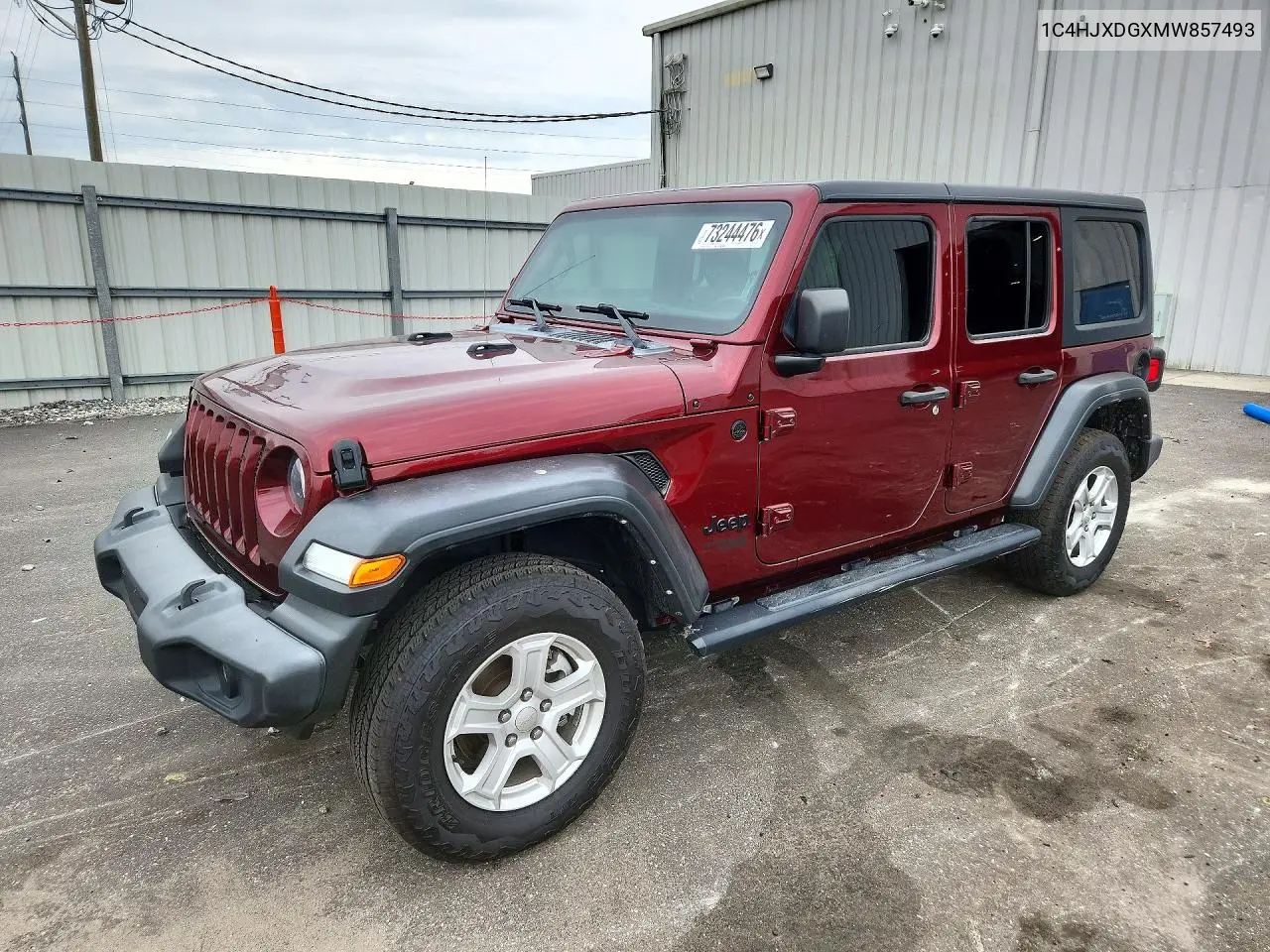 JEEP WRANGLER 2021, VIN 1C4HJXDGXMW857493