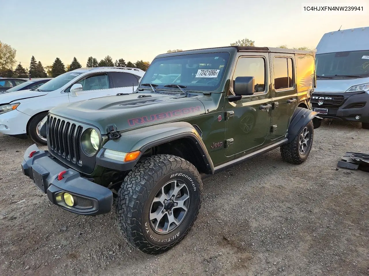 JEEP WRANGLER 2022, VIN 1C4HJXFN4NW239941