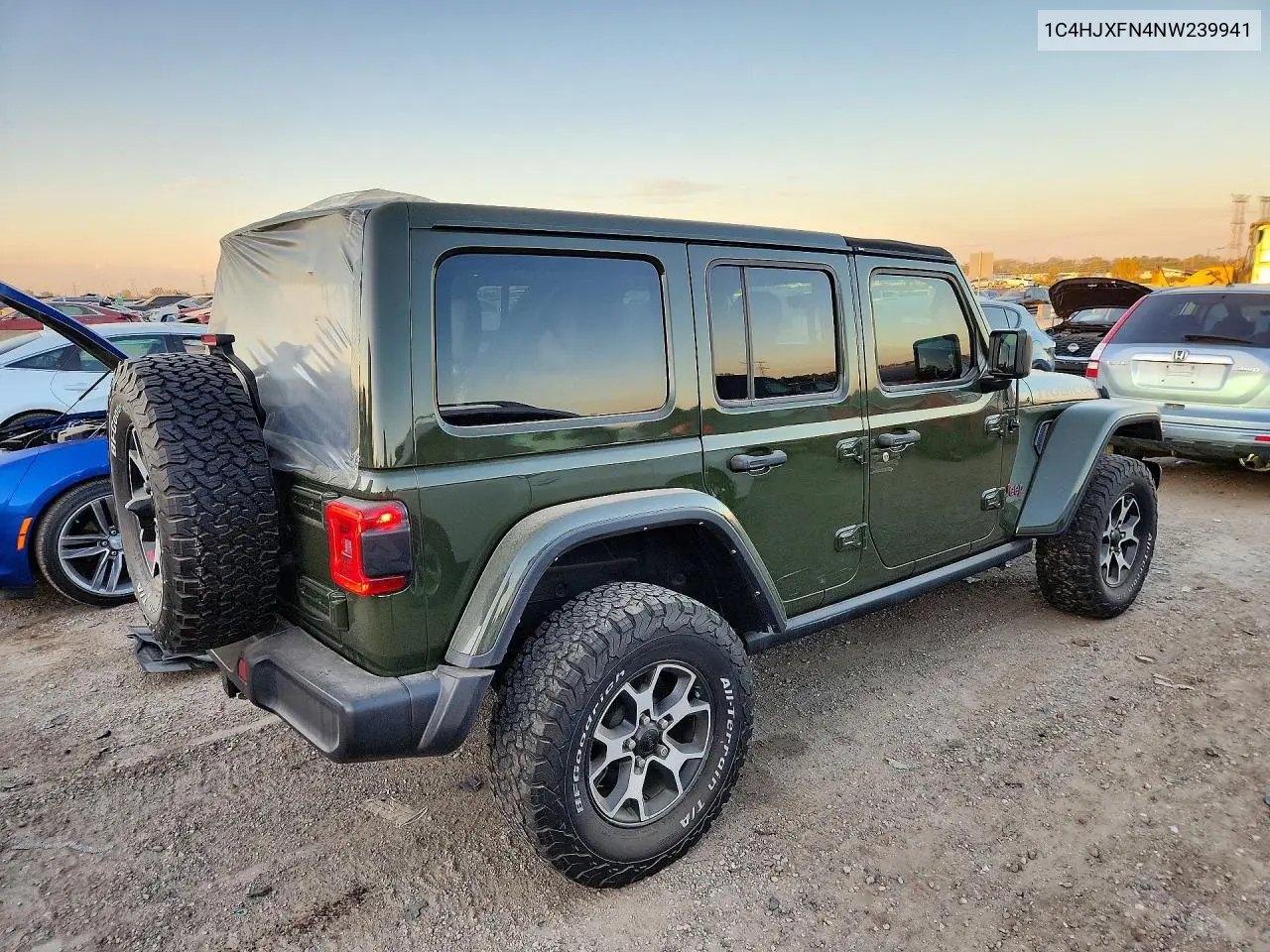 2022 JEEP WRANGLER VIN 1C4HJXFN4NW239941 — фото 3