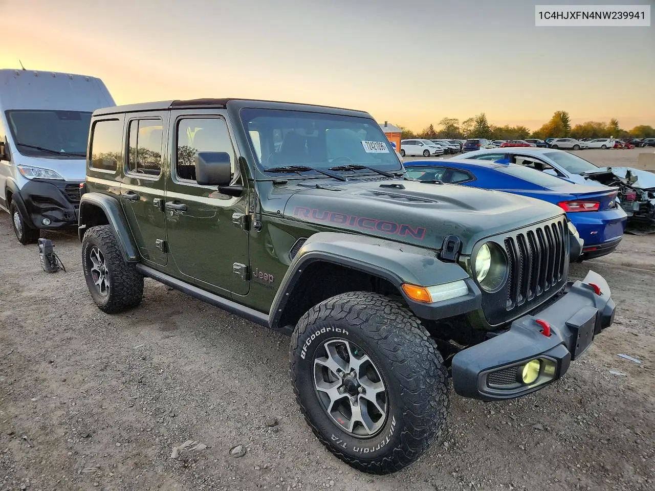 2022 JEEP WRANGLER VIN 1C4HJXFN4NW239941 — фото 4