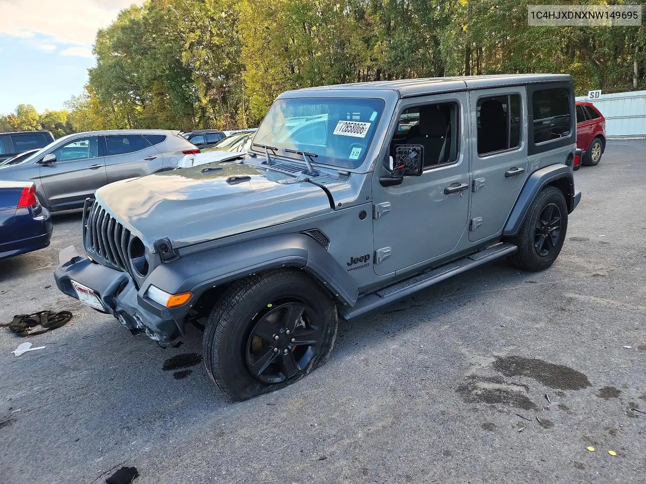JEEP WRANGLER 2022, VIN 1C4HJXDNXNW149695