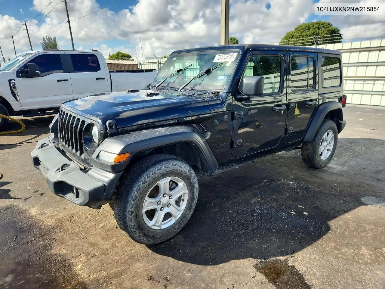 JEEP WRANGLER 2022, VIN 1C4HJXKN2NW215854