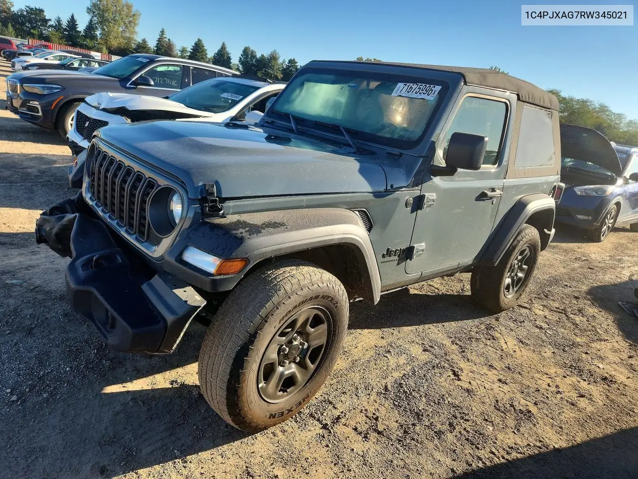 JEEP WRANGLER 2024, VIN 1C4PJXAG7RW345021