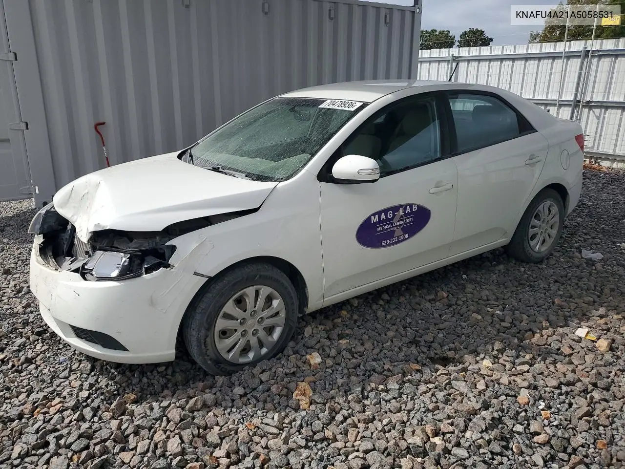 KIA FORTE 2010, VIN KNAFU4A21A5058531