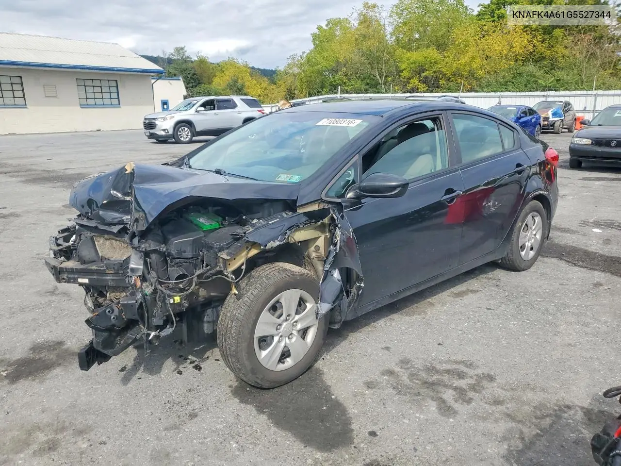 KIA FORTE 2016, VIN KNAFK4A61G5527344