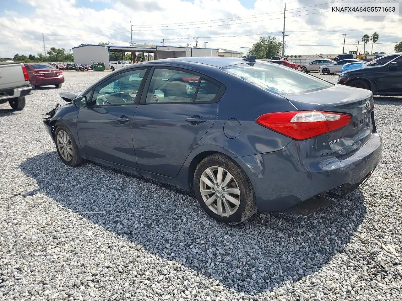2016 KIA FORTE VIN KNAFX4A64G5571663 — фото 2