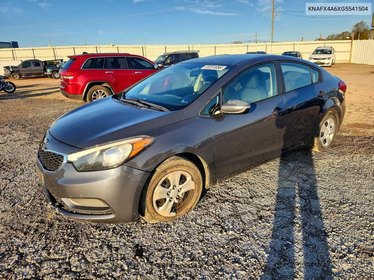 KIA FORTE 2016, VIN KNAFX4A6XG5541504