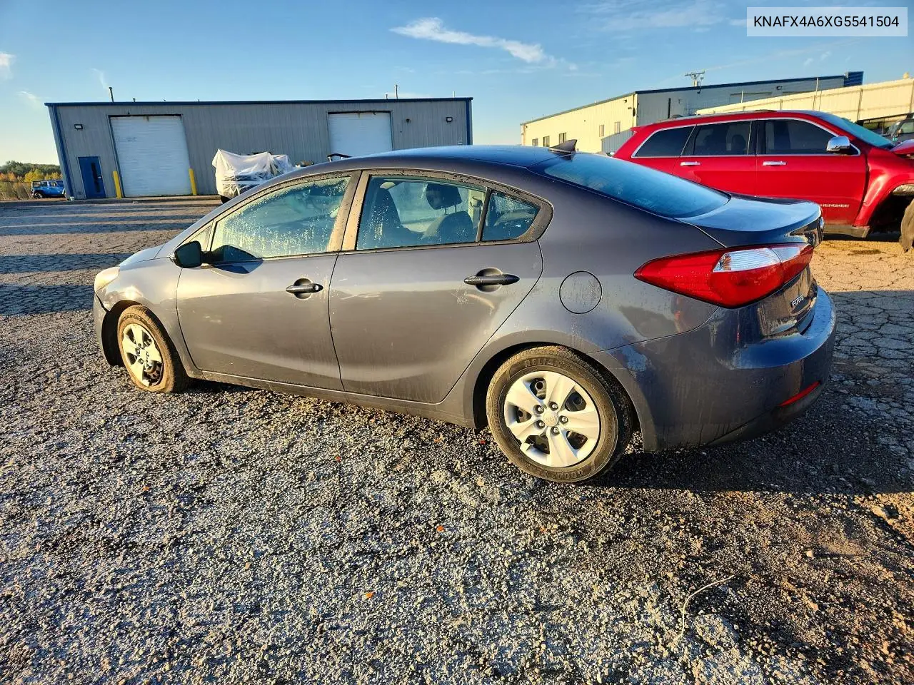2016 KIA FORTE VIN KNAFX4A6XG5541504 — фото 2
