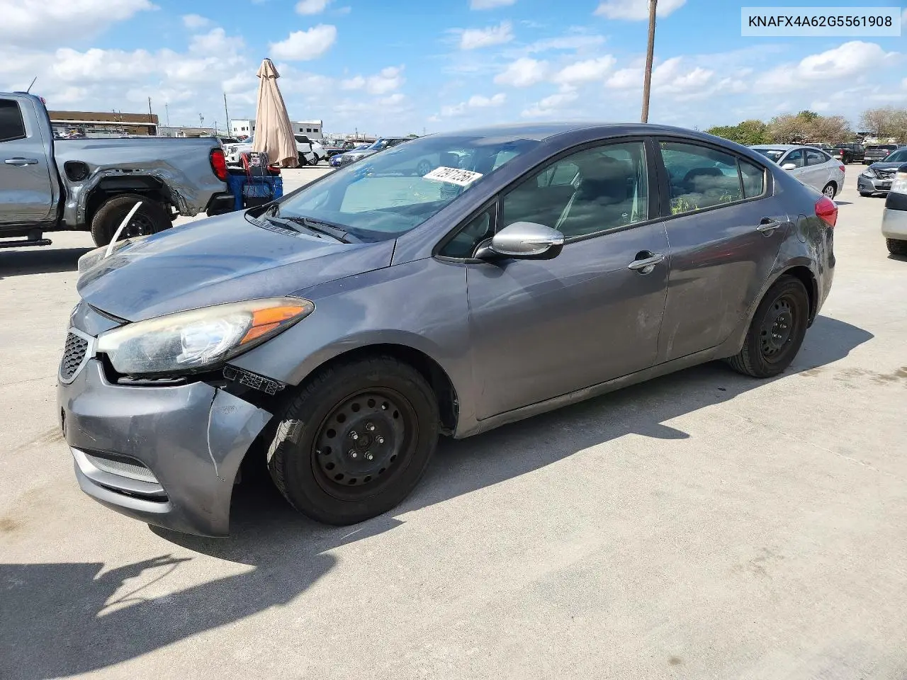 KIA FORTE 2016, VIN KNAFX4A62G5561908