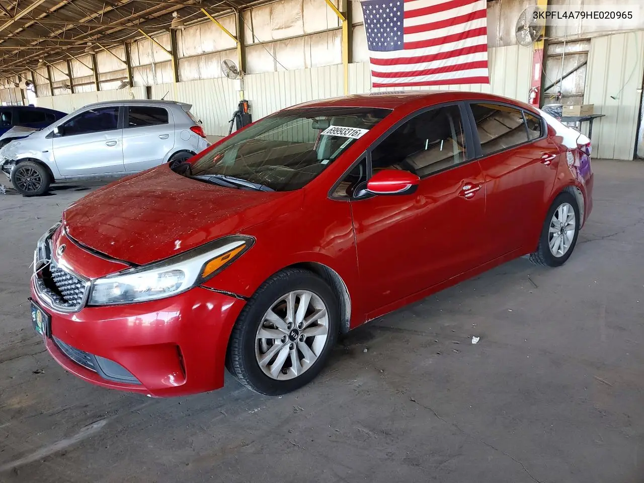 KIA FORTE 2017, VIN 3KPFL4A79HE020965