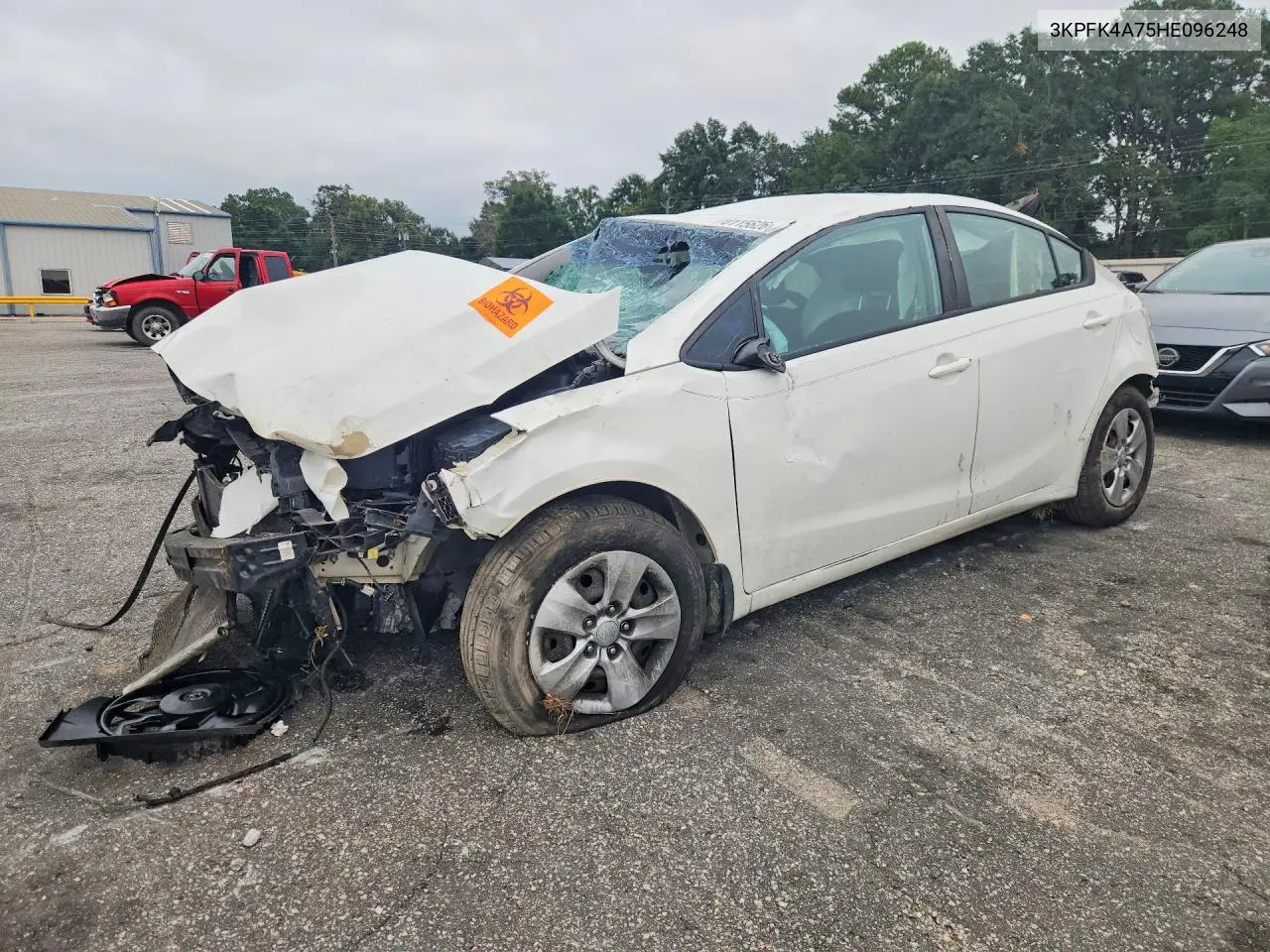 KIA FORTE 2017, VIN 3KPFK4A75HE096248