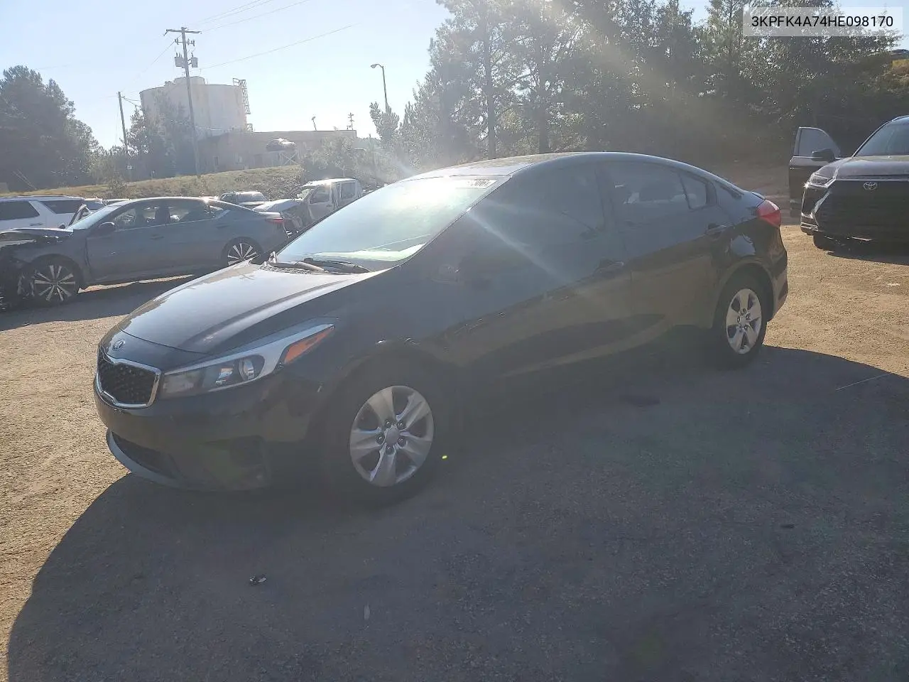 KIA FORTE 2017, VIN 3KPFK4A74HE098170