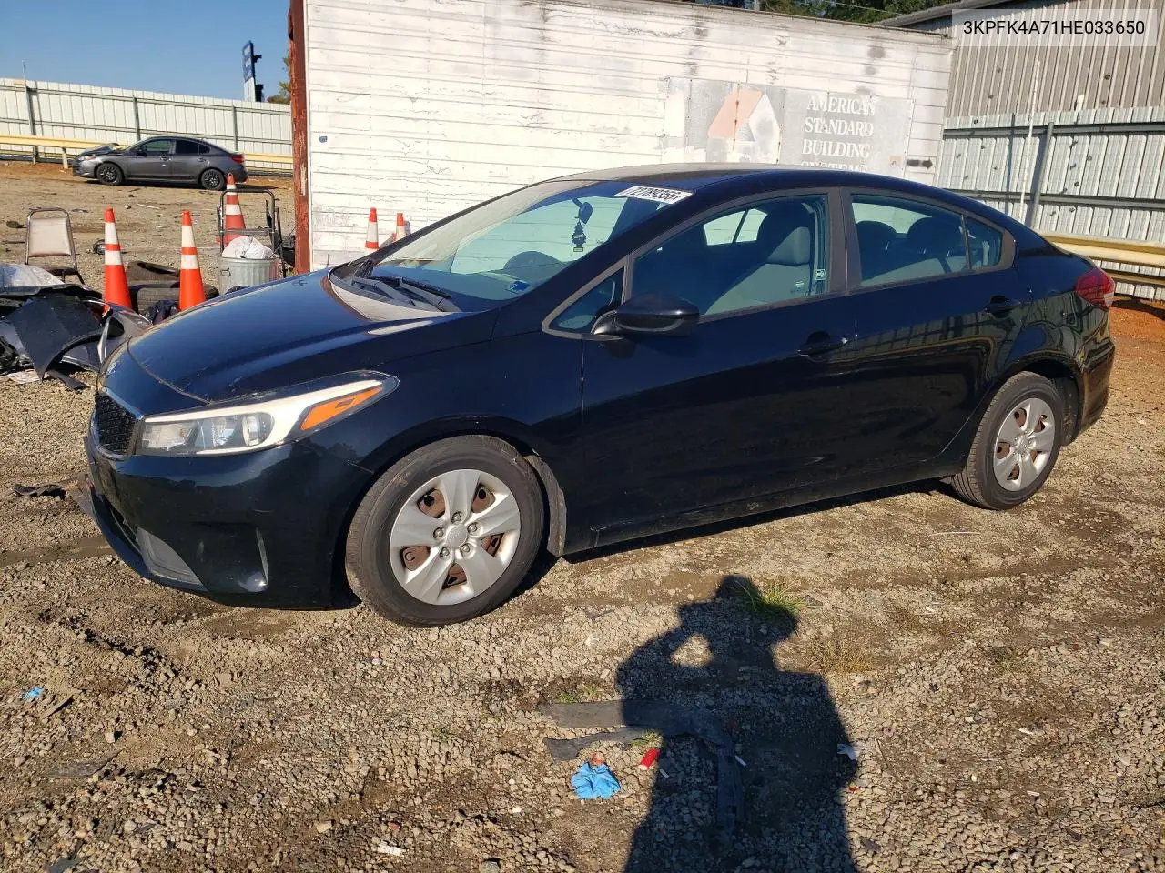 KIA FORTE 2017, VIN 3KPFK4A71HE033650