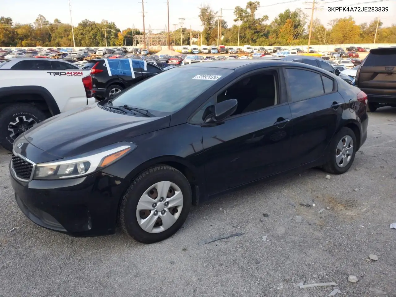 KIA FORTE 2018, VIN 3KPFK4A72JE283839