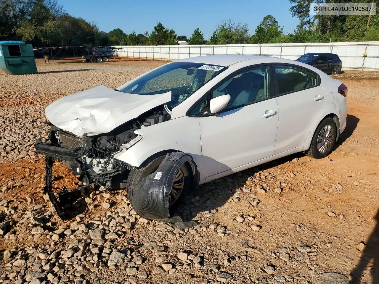 KIA FORTE 2018, VIN 3KPFL4A70JE190587