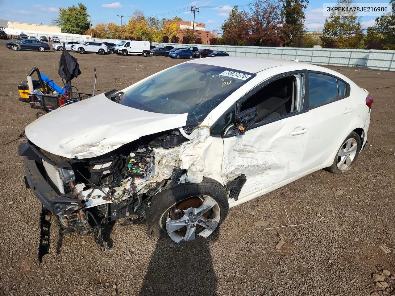 KIA FORTE 2018, VIN 3KPFK4A78JE216906