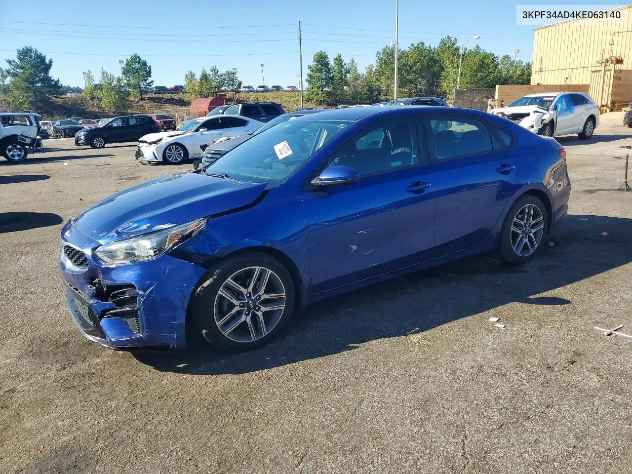 KIA FORTE 2019, VIN 3KPF34AD4KE063140