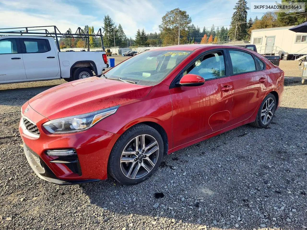 KIA FORTE 2019, VIN 3KPF34AD2KE134643