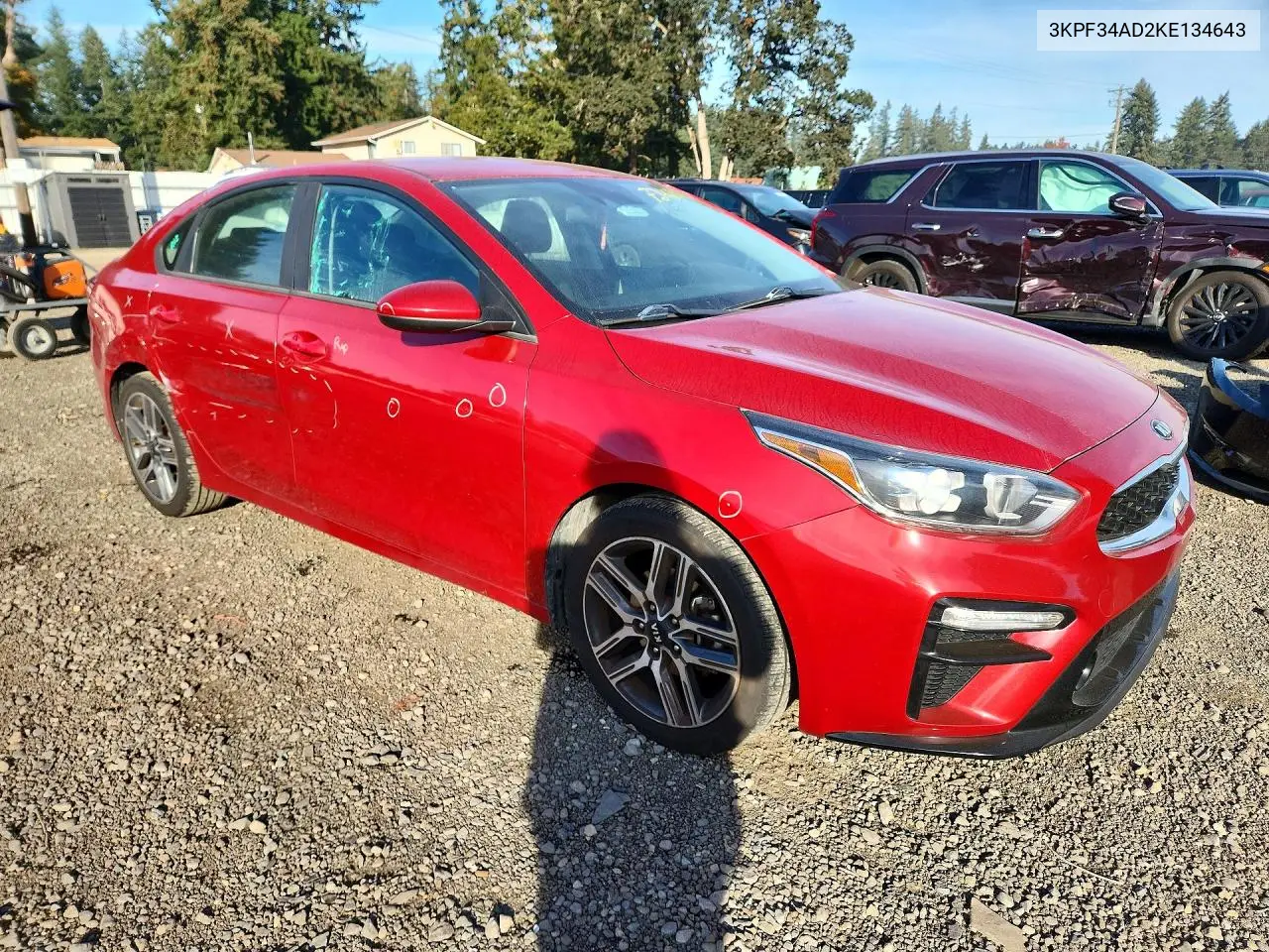 2019 KIA FORTE VIN 3KPF34AD2KE134643 — фото 4